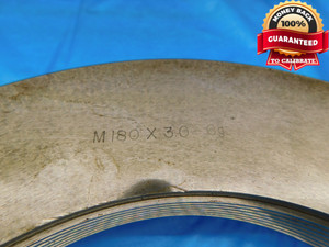 M180 X 3 6g METRIC THREAD RING GAGES 180 3.0 GO NO GO P.D.'S = 178.003 & 177.779 - DW16250RD