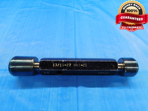 13/16 27 UNS 2B SPECIAL THREAD PLUG GAGE .8125 GO NO GO P.D.'S = .7880 & .7932 - DW16334AW2