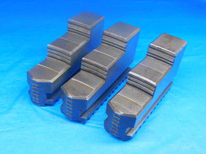 SET 3 STEEL CHUCK JAWS DOUBLE STEP SERRATED .548" SLOT SOUTHBEND CNC LATHE MILL - AR7755RDT