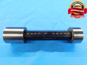 36.75 & 36.85 CL XX mm PIN PLUG GAGE GO NO GO 37.000 -.250 37 1.4469 36.750 36.850 - DW16725LVR