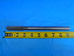 .6429" O.D. HSS CHUCKING REAMER 9/16 SHANK 8 FLUTE 2 1/4 LOC 9" OAL 16.3mm - AR7976AT2
