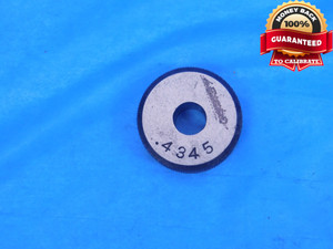 .4345 MASTER PLAIN BORE RING GAGE .4375 -.0030 UNDERSIZE 7/16 11 mm - MC0486LVR