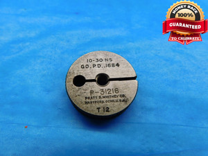 10 30 NS THREAD RING GAGE #10 .190 .1900 GO ONLY P.D. = .1684 INSPECTION CHECK - DW17170AW2