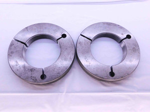 3 5/8 12 UN 2A THREAD RING GAGES 3.625 3.6250 GO NO GO P.D.'S = 3.5690 & 3.5626 - DW17533BB2