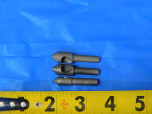3PCS WELDON & OTHERS HSS 82 DEGREE COUNTERSINK DEBURRING TOOLS 1/4 SHANK DIA .25 - MB9175AZ2