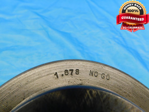 1.6780 MASTER PLAIN BORE RING GAGE 1.6875 -.0095 1 11/16 42.621 mm 1.678 CHECK - DW17846RD
