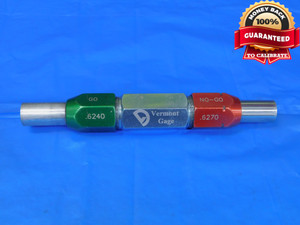 .6240 & .6270 CL ZZ PIN PLUG GAGE GO NO GO .6250 -.0010 5/8 16 mm .624 .627 - MB9555BB2