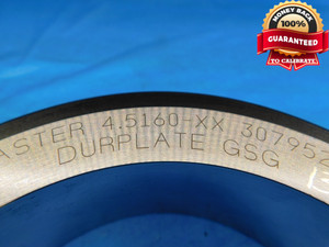 4.5160 CL XX MASTER PLAIN BORE RING GAGE 4.5156 +.0004 4 33/64 114.706 mm 4.516 - DW18034BB2