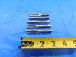 5PCS SET 5/16 18 NC HSS PLUG, TAPER, & BOTTOMING TAPS 4 STRAIGHT FLUTE .3125 - AS1865BK2