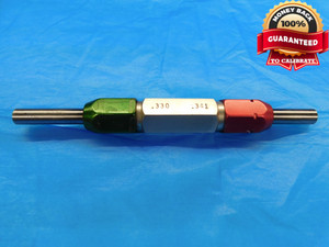 .3300 & .3410 PIN PLUG GAGE GO NO GO .3281 +.0019 21/64 8.661 mm .330 .341 CHECK - DW18144BB2
