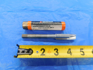 NEW BRUBAKER 9/16 12 NC GH3 HSS SPIRAL POINT PLUG TAP 3 STRAIGHT FLUTE .5625 - AS2034BP2