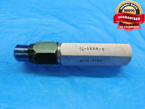 3/4 16 NS 3 + .003 THREAD PLUG GAGE .75 .750 .7500 GO ONLY P.D. = .7124 CHECK - DW18288BP2