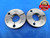 1 9/16 24 NS 3 THREAD RING GAGES 1.5625 GO NO GO P.D.'S = 1.5354 & 1.5295 CHECK - DW25021RD