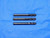 3 pcs 1/4" OD BALL NOSE SOLID END MILLS REGROUND LOC 3/4" SHANK 1/4" .250 GARR  - BS0851AY3