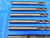 LOT OF 6 GARR 1/4" O.D. REGROUND SOLID CARBIDE END MILLS 7/16" - 3/4" LOC .250 - BS1265AY3
