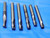 LOT OF 6 GARR 1/4" O.D. REGROUND SOLID CARBIDE ENDMILLS 3/8" - 3/4" LOC .250 - BS1267AY3