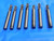 LOT OF 7 GARR 1/4" O.D. REGROUND SOLID CARBIDE SQUARE END MILLS 13/32"-3/4" LOC - BS1268AY3