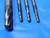 LOT OF 4 GARR 9/64"- 3/8" O.D. BALL NOSE SOLID CARBIDE END MILLS 37/64"-7/8" LOC - BS1274AY3