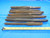 LOT OF 7 BRIDGE REAMERS HSS VARIOUS SIZES AROUND 1" W/ MORSE TAPER #3 SHANKS MT3 - BT1848BN3