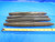 LOT OF 4 BRIDGE REAMERS HSS VARIOUS SIZES AROUND 1" W. MORSE TAPER #4 SHANKS MT4 - BT1850BN3