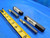 2 PC. LOT OF CARBIDE TAPERED END MILLS 3/8 CUT DIA 2 FLUTE 1/2 TO 5/8 SHANK - CB2745BR3