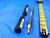 2 PC. LOT OF CARBIDE TAPERED END MILLS 3/8 CUT DIA 2 FLUTE 1/2 TO 5/8 SHANK - CB2745BR3