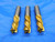 3 PCS METAL REMOVAL 1/2 O.D. 1 1/2 LOC TIN CARBIDE END MILL 1/2 SHANK 4 FL  - CB2767BR3