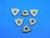 6pcs NEW KOMET W28 34010.0464 BK4 TIN COATED CARBIDE / CERMET INSERTS UNISIX - BR4054BH3
