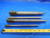 LOT OF 4 HSS EXPANSION REAMERS CARBIDE TIPPED VARIOUS SIZES UP TO 1 1/2" O.D.  - BT3131BY2