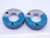 2" 12 UN 3A THREAD RING GAGES 2.0 2.00 2.000 GO NO GO P.D.'S = 1.9459 & 1.9414 - DW32248CF4