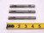 3PC WELDON 9/16 O.D. 1 1/16 LOC 4 1/4 OAL HSS END MILL 1/2 SHANK 6 FLUTE .5625 - MW3517AF5