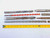 8pc LOT HSS DRILL BITS SIZES INCLUDE 13/16, 3/4, 41/64, 5/8 SOME CARBIDE TIPPED - JG4749CH5