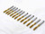 12pcs NEW GREENFIELD 1/4 28 NF GH-5 HSCO TiN BOTTOMING TAP 3 SPIRAL FL .25 USA - NS6878CH5
