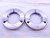 3 3/4 12 UN 2A THREAD RING GAGES 3.75 3.750 GO NO GO P.D.'S = 3.6940 & 3.6876 - DW42871BY6