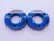 2" 16 UN 2A LEFT HAND THREAD RING GAGES 2.0 GO NO GO P.D.'S = 1.9578 & 1.9520 - CH1296BU