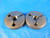 1/2 20 NF 2 SPECIAL THREAD RING GAGES .5 GO NO GO P.D.'S = .4665 & .4639 1/2-20