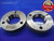 2 7/16 16 UNS 3A THREAD RING GAGES 2.4375 GO NO GO P.D.'S= 2.3969 & 2.3928 NS-3A