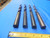 4PCS LOT OF MISCELLANEOUS USED STRAIGHT SHANK DRILL BITS VARIOUS SIZES & BRANDS