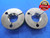 1 7/16 18 UNEF 2A THREAD RING GAGES 1.4375 GO NO GO P.D.'S = 1.3994 & 1.3949 - DW6240RD
