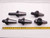 5pc LOT OF CAT50 5/8 I.D. SOLID END MILL TOOL HOLDERS .625 VARIOUS PROJECTIONS - JH1116BU