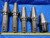 LOT OF 5 CAT50 7/8" I.D. SOLID END MILL TOOL HOLDERS DEVLIEG MICROBORE .875 - MS2811BU