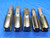 5 PCS HSS TAPS 4 - 6 FLUTES 1 1/8 - 12, 1 1/4 - 6 FOR THREAD CLEANING / REPAIR - MB6854AE2