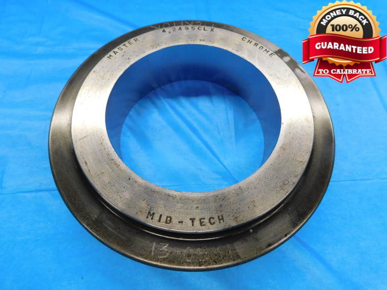 4.2495 CLASS X MASTER PLAIN BORE RING GAGE 4.2500 -.0005 UNDERSIZE 4 1/4 108 mm - DW18334BB2