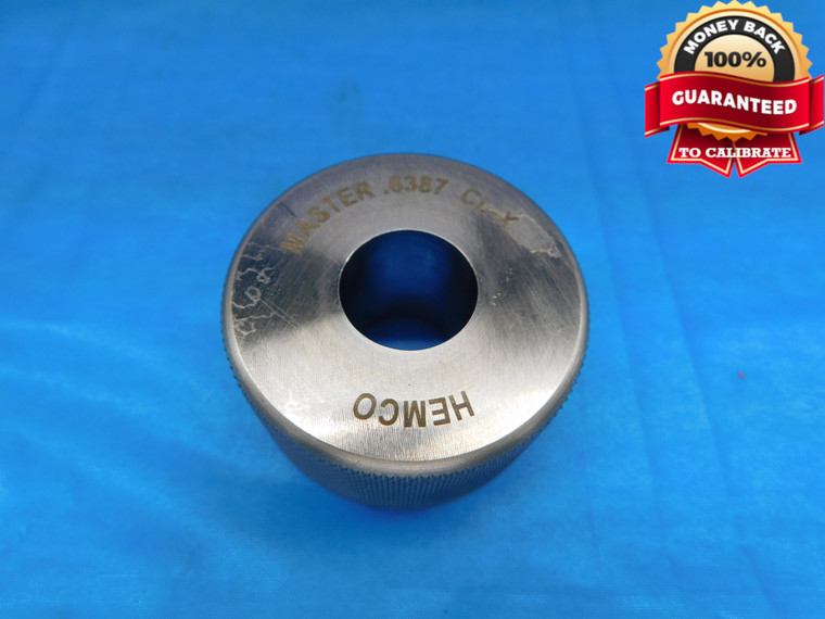 .6387 CLASS X MASTER PLAIN BORE RING GAGE .6406 -.0019 OVERSIZE 41/64 16.223 mm - DW18397BB2