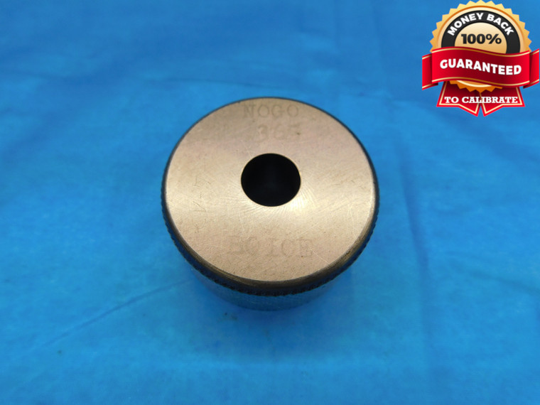 .3650 CL Z MASTER PLAIN BORE RING GAGE .3750 -.0100 UNDERSIZE 3/8 9.271 mm .365 - DW18403BR2