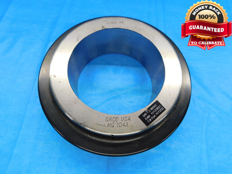 2.9000 CL XX MASTER PLAIN BORE RING GAGE 2.9063 -.0063 2 29/32 73.660 mm 2.900 - DW18414BR2