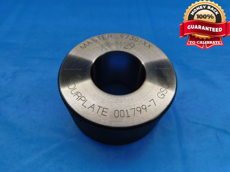 .9730 CL XX MASTER PLAIN BORE RING GAGE .9688 +.0042 31/32 24.714 mm .973 CHECK - DW18400BB2