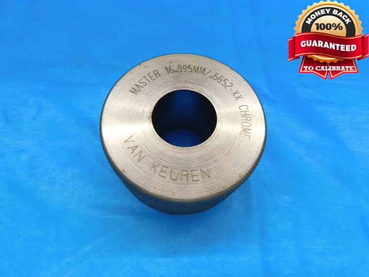 16.895 CLASS XX MASTER PLAIN BORE RING GAGE 17.000 -.105 UNDERSIZE 17 mm .6652 - DW18443BB2