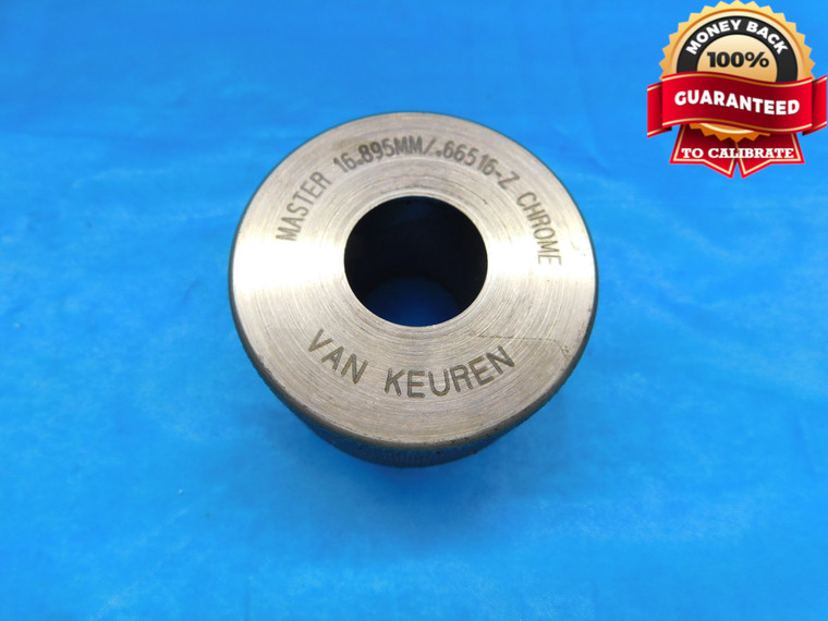 16.895 CLASS Z MASTER PLAIN BORE RING GAGE 17.000 -.105 UNDERSIZE 17 mm .6652 - DW18440BB2
