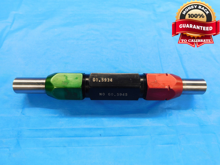 .5934 & .5945 CL X PIN PLUG GAGE GO NO GO .5938 -.0004 UNDERSIZE 19/32 15 mm - DW18626BB2